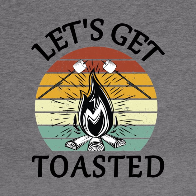 Let's Get Toasted Vintage Sunset Campfire by DexterFreeman